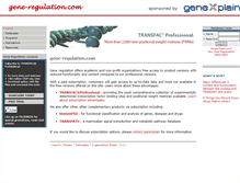 Tablet Screenshot of gene-regulation.com